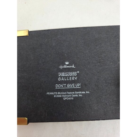 Vintage Peanuts Linus "Dont Give Up" Framed Art By Hallmark 2000 In Box READ - Picture 5 of 14